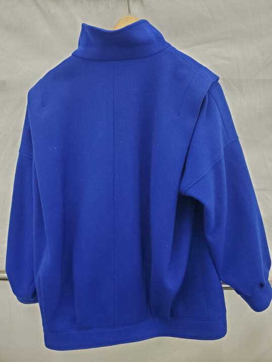 Men's International Scene Blue Button up Wool Coat Used Size-15/16 image number 2