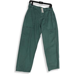 NWT Mens Green Flat Front Pockets Regular Fit Ankle Pants Size 30X30