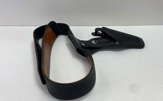 Tex Shoemaker & Sons Black Leather Gun Belt Holster image number 6
