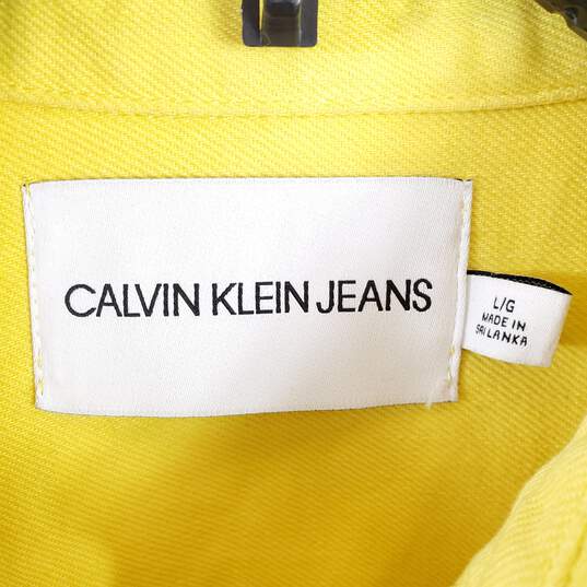 Calvin Klein Men Yellow Denim Top L image number 3