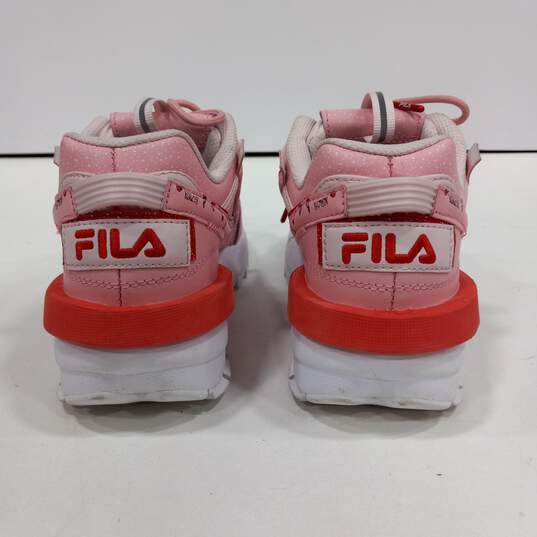 Fila Disruptors Women's Pink Leather Sneakers Size 7 image number 5