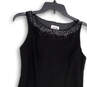 Womens Black Round Neck Sleeveless Knee Length A-Line Dress Size 8P image number 3