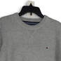 Mens Gray Crew Neck Long Sleeve Knitted Pullover Sweater Size Large image number 3