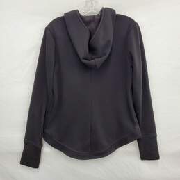 Athleta WM's Fleece Polyester Full Zip Black Sweat Coat and Hoody Size S alternative image