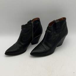 Frye Womens Reina Black Leather Short High Heel Boots Booties Size 8.5M alternative image