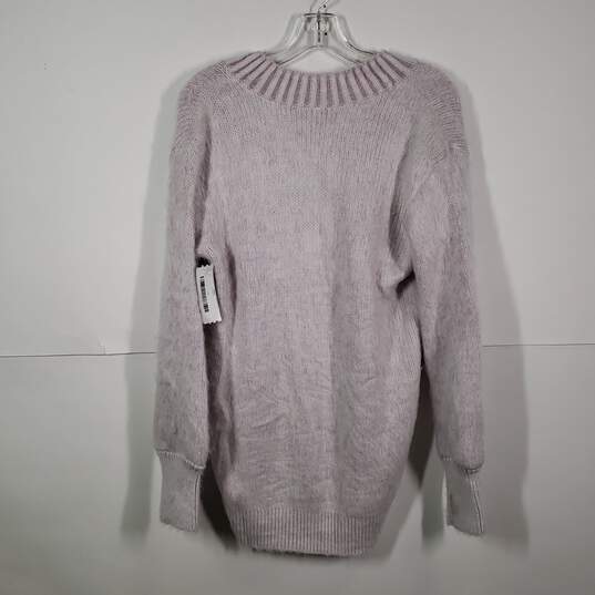 NWT Womens Knitted V-Neck Long Sleeve Pullover Sweater Size X-Small image number 2