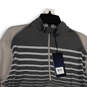 NWT Mens Gray Mock Neck Quarter Zip Long Sleeve Activewear T-Shirt Size M image number 3