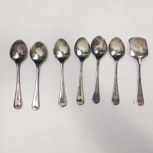 Thomas Turner Silver Plate Spoons W/ Case Set of 7 image number 2