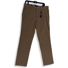 NWT Banana Republic Mens Brown Slash Pocket Straight Leg Chino Pants Size 34x32
