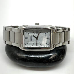Designer Fossil Silver-Tone Stainless Steel Analog Dial Quartz Wristwatch