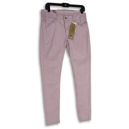 NWT Womens Pink Mid Rise Slim Fit 710 Super Skinny Leg Jeans Sz 12M W31 L30