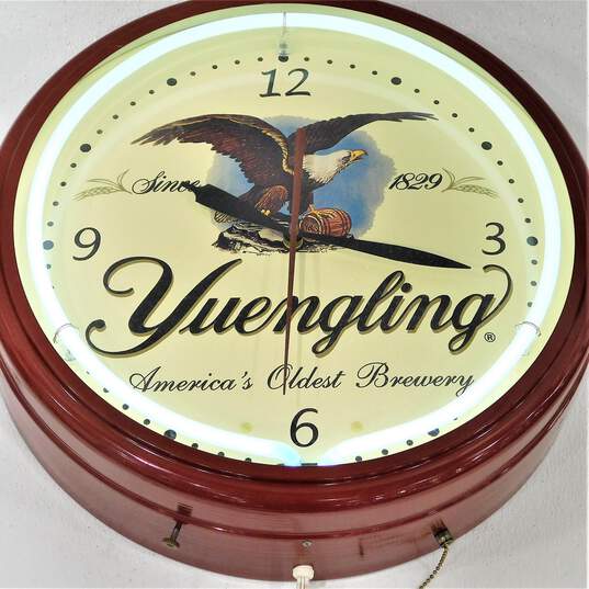 Yuengling Lager Beer Americas Oldest Brewery Neon Lighted Advertising Wall Clock image number 4