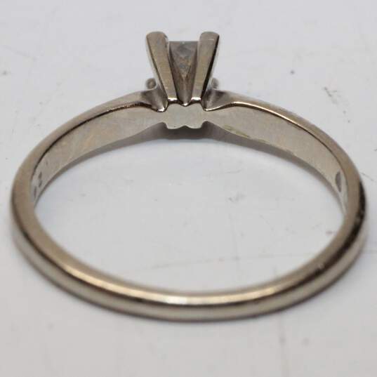 14K White Gold Diamond Ring Size 4.75 - 1.67g image number 3