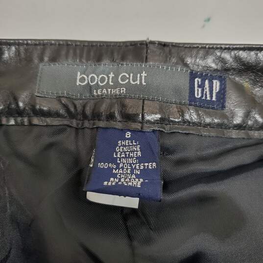Vintage 2000's GAP Boot Cut Leather Pants Women's Size 8 image number 3