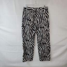 BDG Black & White Zebra Patterned Cotton Straight Leg Pant WM Size 28 alternative image