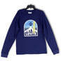 Mens Blue Graphic Crew Neck Long Sleeve Pullover T-Shirt Size Medium image number 1