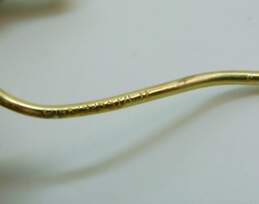 14K Yellow Gold & 925 Sterling Silver Mesh Hoop Earrings 3.6g alternative image