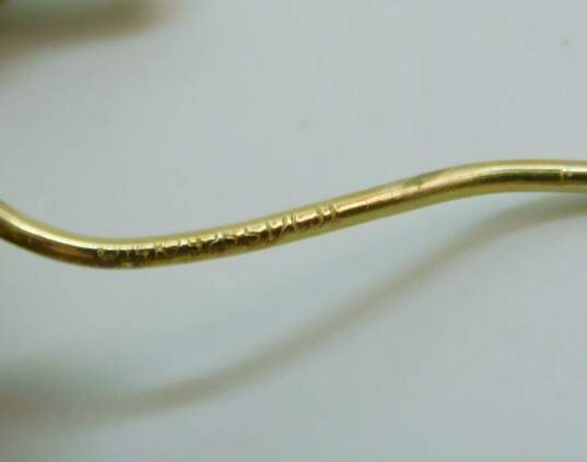14K Yellow Gold & 925 Sterling Silver Mesh Hoop Earrings 3.6g image number 2