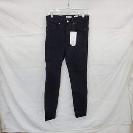 Zara Black Cotton Hi-Rise Ankle Length Vintage Skinny Jeans WM Size 10 NWT