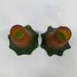 2 Lily Tulip Amber Green Glass Lamp Shade image number 4
