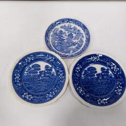 Bundle of 3 Assorted Spode Blue Willow Plates