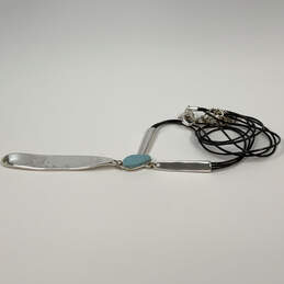 Designer Robert Lee Morris Silver-Tone Blue Lobster Clasp Pendant Necklace alternative image