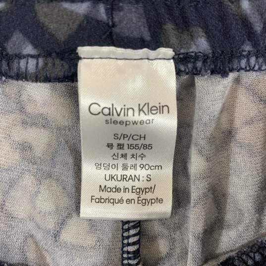 Women's Navy Calvin Klein Heart Print Sleep Pants, Sz. S image number 3