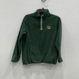 Womens Green Bay Packers Long Sleeve Quarter Zip Pullover Sweater Size S alternative image