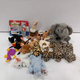 15pc Bundle of Assorted Beanie Babies Stuffed Animals