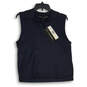 NWT Womens Navy Blue Sleeveless V-Neck Pullover Blouse Top Size X image number 1