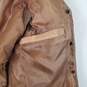 Men's Brown Suede Leather Vest SZ XL image number 8