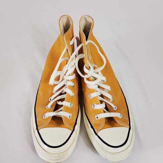 Converse Chuck 70 Hi Sunflower Yellow Canvas Casual Shoes Unisex Size 7.5M/9.5L image number 7