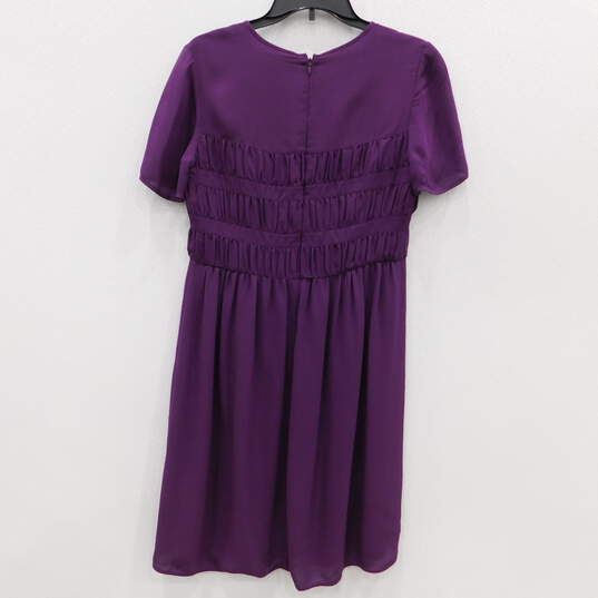 Burberry London Purple Knee-Length Women's Dress Size 8 with COA image number 4