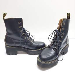 Dr. Martens LEONA Smooth Leather Women's Heeled Boots Black Size8