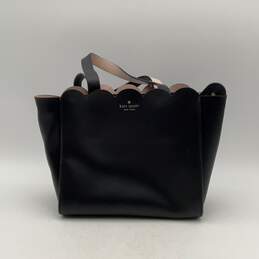 Kate Spade Womens Black Magnolia Street Mina Leather Double Handle Tote Bag
