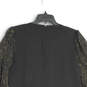 NWT Womens Black 3/4 Sleeve Round Neck Back Zip Short Sheath Dress Size 12 image number 4