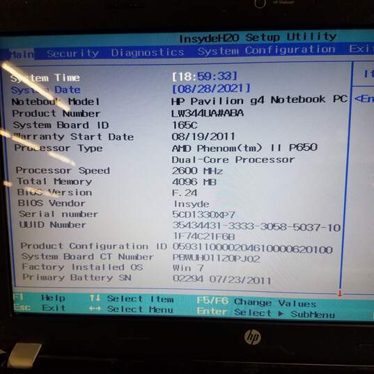 HP Pavilion G4 14in Laptop AMD Phenom II P650 CPU 4GB RAM 320GB HDD image number 9