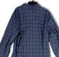 NWT Mens Blue Plaid Long Sleeve Collared Pocket Button-Up Shirt Size 2XL image number 4