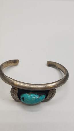Sterling Silver Turquoise SouthWest Cuff 5 1/2 Bracelet 35.8g