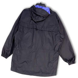 Womens Black Long Sleeve Front Pockets Full-Zip Windbreaker Jacket Size M alternative image