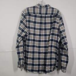 Mens Cotton Plaid Grant Fit Long Sleeve Collared Button-Up Shirt Size Large alternative image