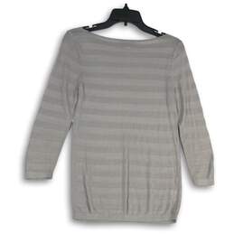 Loft Womens Gray Boat Neck Long Sleeve Pullover Sweater Dress Size XS alternative image