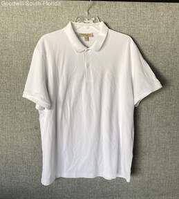 Authentic Burberry Mens White Collared Short Sleeve Golf Polo Shirt Size XXXL