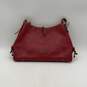 Dooney Bourke Womens Red Leather Inner Pockets Adjustable Zip Shoulder Purse image number 1