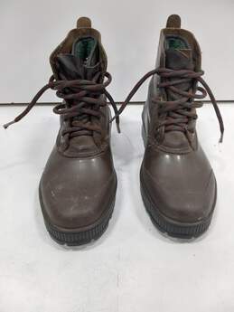 Men's Brown Leather Boots Size