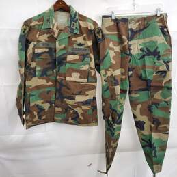 US Army BDU Woodland Camo Coat & Pants Set 25th Infantry Division Medium-Short