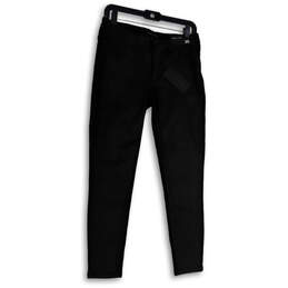 NWT Womens Black Denim Dark Wash Stretch Pockets Skinny Leg Jeans Size 28