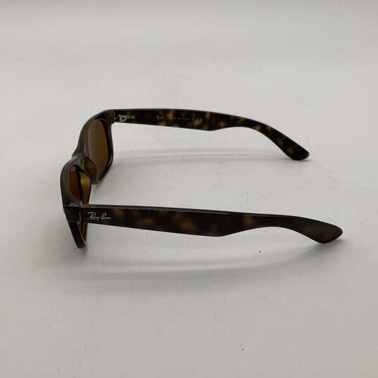 Mens RB 2132 New Wayfarer Brown Tortoise UV Protection Square Sunglasses image number 3