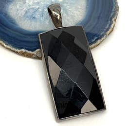 Designer Silpada 925 Sterling Silver Black Onyx Stone Chain Pendant