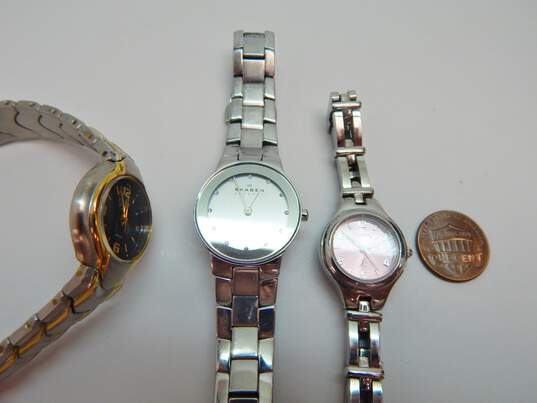Skagen Denmark Citizen Quartz & Fossil Silver & Two Tone Women's Watches 136.2g image number 9